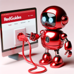 DALL·E 2023-10-23 22.04.48 - Illustration of Redbot, a metallic robot with a glossy red finish...png